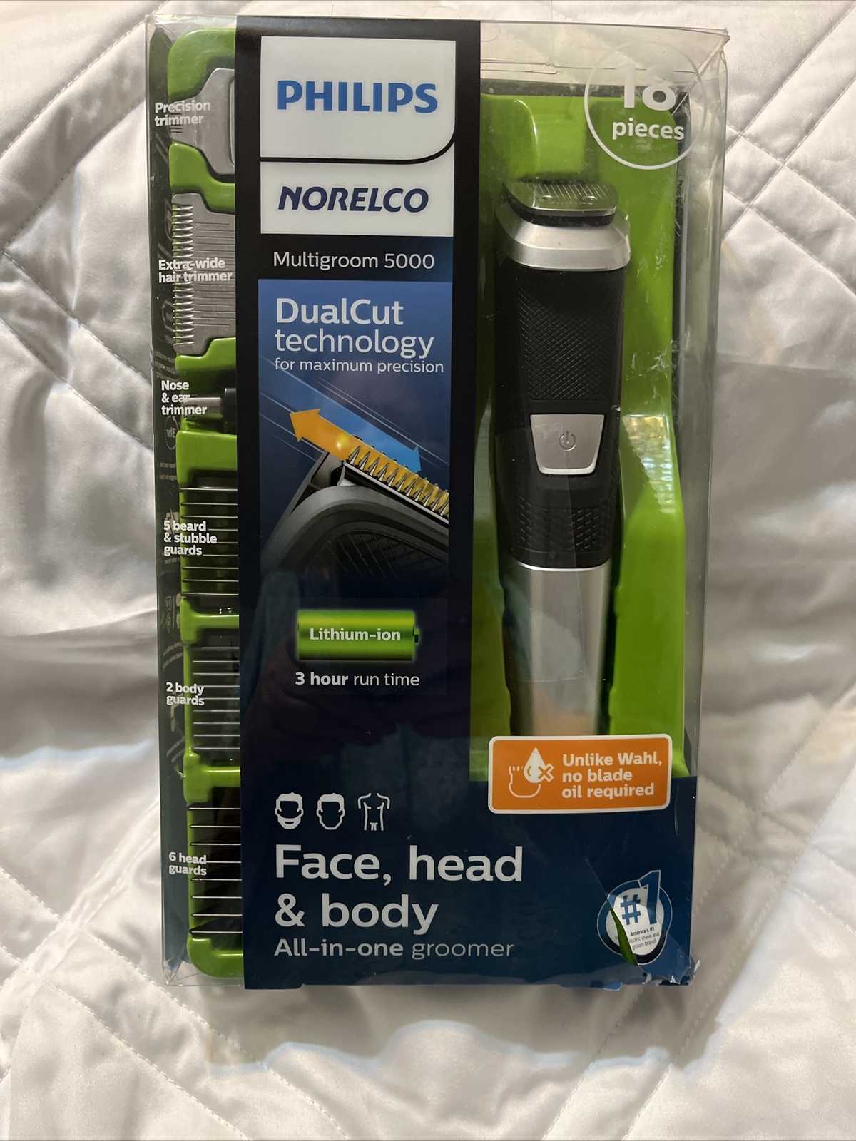 Philips Norelco Multigroomer All-in-One Trimmer Series 5000, 18 Piece Mens Kit