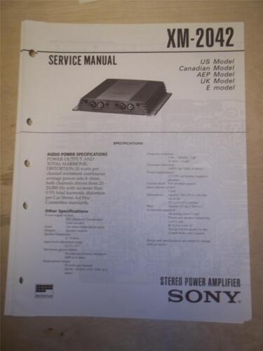 Sony Service Manual~XM-2042 Amplifier/Amp~Original~Repair - Afbeelding 1 van 1