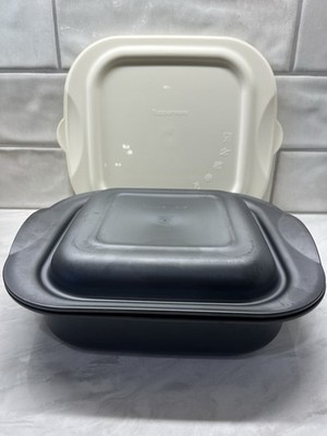 Tupperware UltraPro 2Qt Square Casserole Pan Ovenware Set with BONUS Storage lid