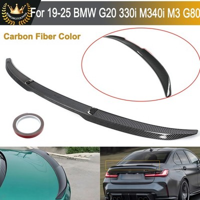 CARBON FIBER STYLE BOOT LID TRUNK SPOILER FOR BMW G20 330i M340i G80 M3 2019-25