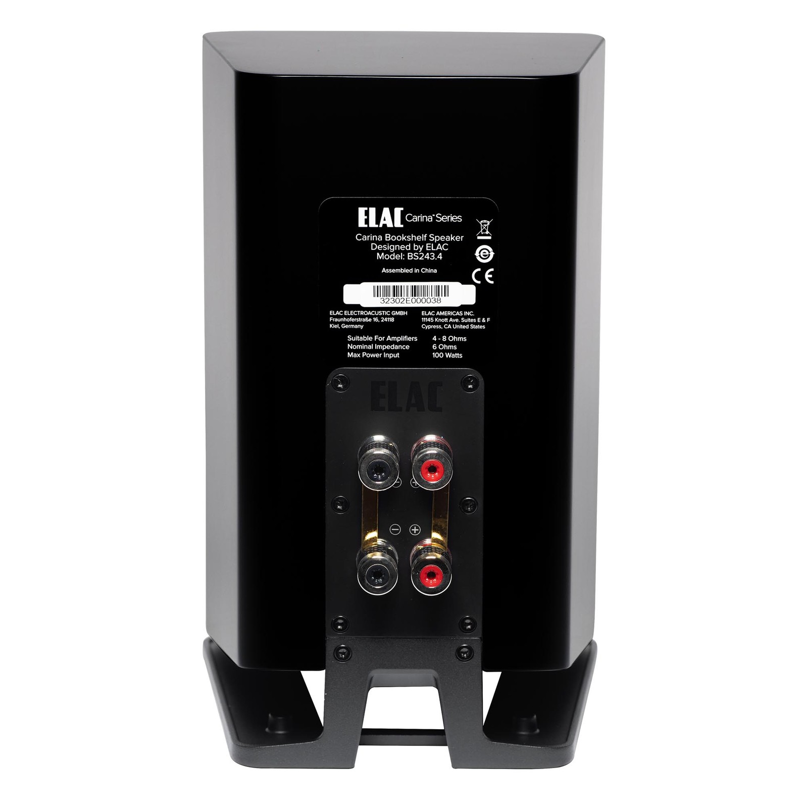 Elac BS243.4-SB - Carina 5.25" Bookshelf Speakers - Satin Black, Pair