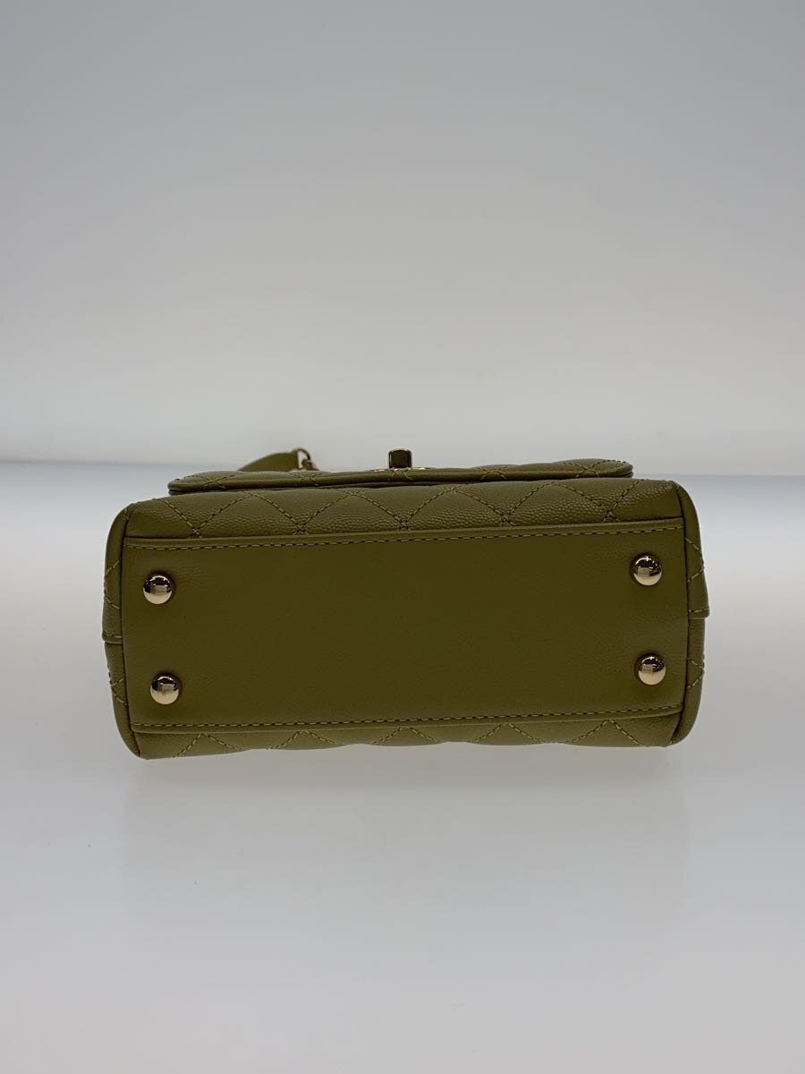 Shoulder bag Coco handle 19 mini top Matelasse leather KHK AS2215 Used thumbnail 4