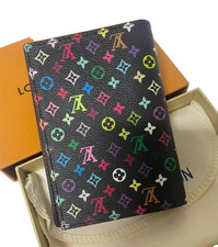 Louis Vuitton Takashi Murakami Multicolor Passport Cover Holder w/ Box