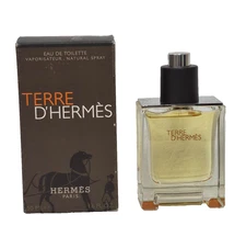 TERRE D' HERMES MEN 1.6 OZ EDT SPRAY BOX DAMAGED