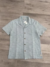 Marine Layer Resort Shirt Men Medium Large Button Up Textured Summer Casual 