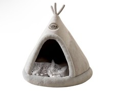Galat�e Cat Cave Bed, Comfortable Triangle Pet Teepee, Pet Supply Holiday Cat L