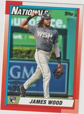 2025 TOPPS SERIES 1 JAMES WOOD NATIONALS 1990 RETRO 35TH ANNIVERSAY #T90-39 SP