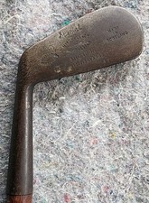 RARE LH Hickory Golf Club Mitchell Co Mid-Iron Hand Forged Scotland 120/150