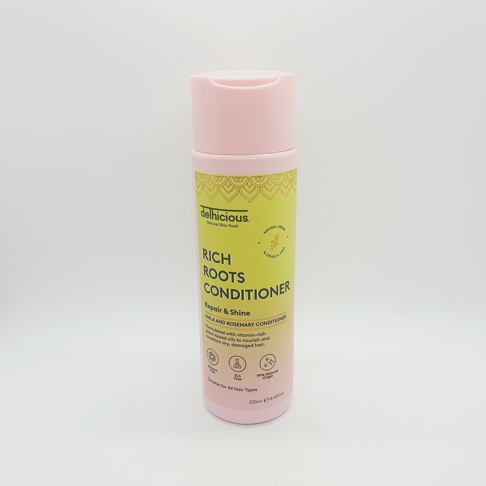 Delhicious rich roots repair & shine conditioner - amla & rosemary 250ml