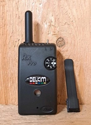 Delkim RX Plus Pro Receiver mit 6 LEDS u. Hosenclip Funkbox Karpfenfischen Äsche