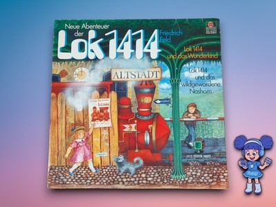  Neue Abenteuer der Lok 1414 Hörspielschallplatte Das Wunderkind & Wild.Nashorn 