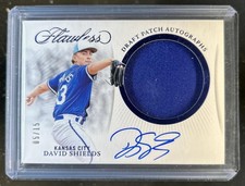 2025 Panini Flawless David Shields Draft Patch Auto Sapphire #/15 Royals