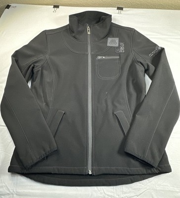 CECIL Womens Softshell Jacket Fleece Lined Black Sz- M #5526