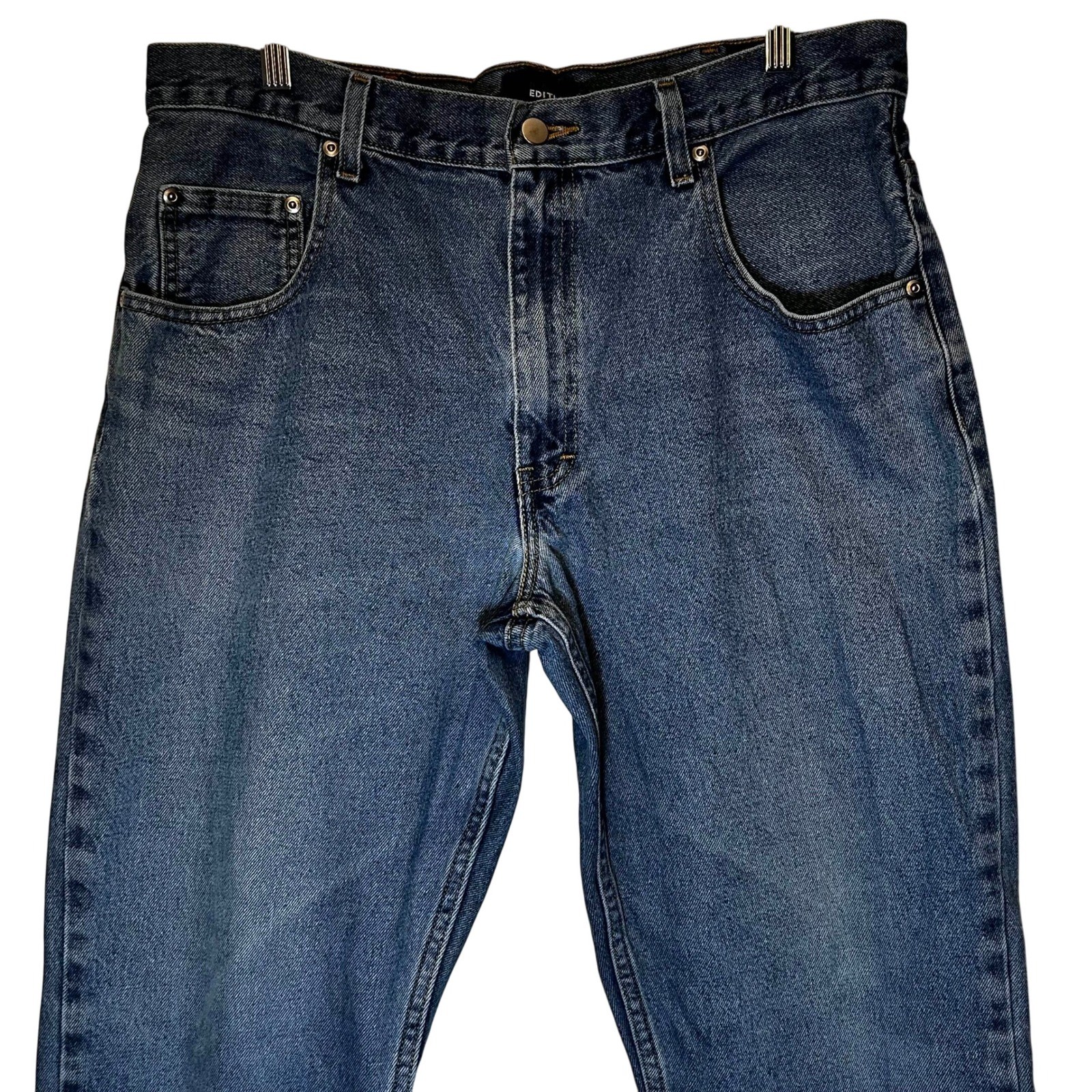 Basic Editions Men's Blue Jeans Button Zip Size 3… - image 3