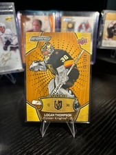 Logan Thompson RC 2023-24 Upper Deck Engrained Rookie Update Oak /299