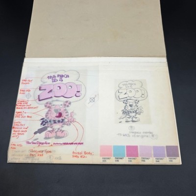 San Diego Zoo cartoon concept art mike schnorr Vintage 1980 Iconic tiger