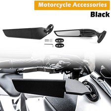 Big Side Wind Wing Rear View Side Mirror  Motorcycle Bike Motorbike Universal