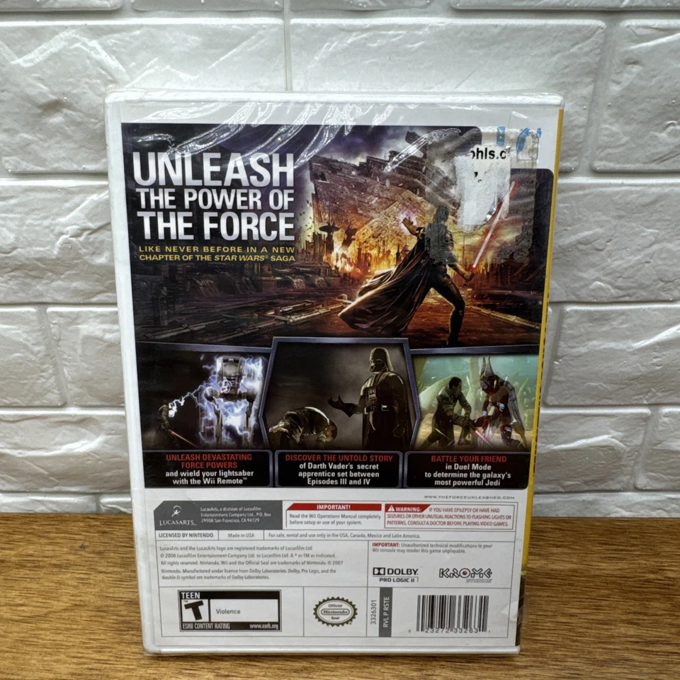 Star Wars The Force Unleashed (Nintendo Wii, 2008) Brand New / Factory Sealed - Image 2 of 4