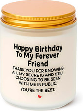 Lavender Scented Candle 7 oz Soy Wax 40H Burn Spa Birthday Gift for Women