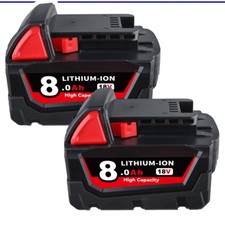 2x 18V 8.0AH Battery Replace Milwaukee M-18 Lithium Extended Capacity 48-11-1860