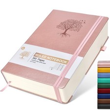 Lined Journal Notebook, 365 Pages A4 Large Journals for Lined, Rose Gold