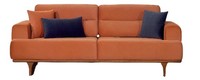 Oranger 3-Sitzer Stilvolle Wohnzimmer Polstercouch Textilsofas