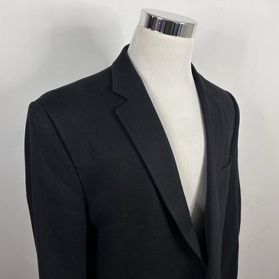 Jack Victor 46L Loro Piana 100% Cashmere Sport Coat Black Two Button Vented