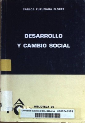 Desarrollo y cambio social. Florez, Carlos Zuzunaga: