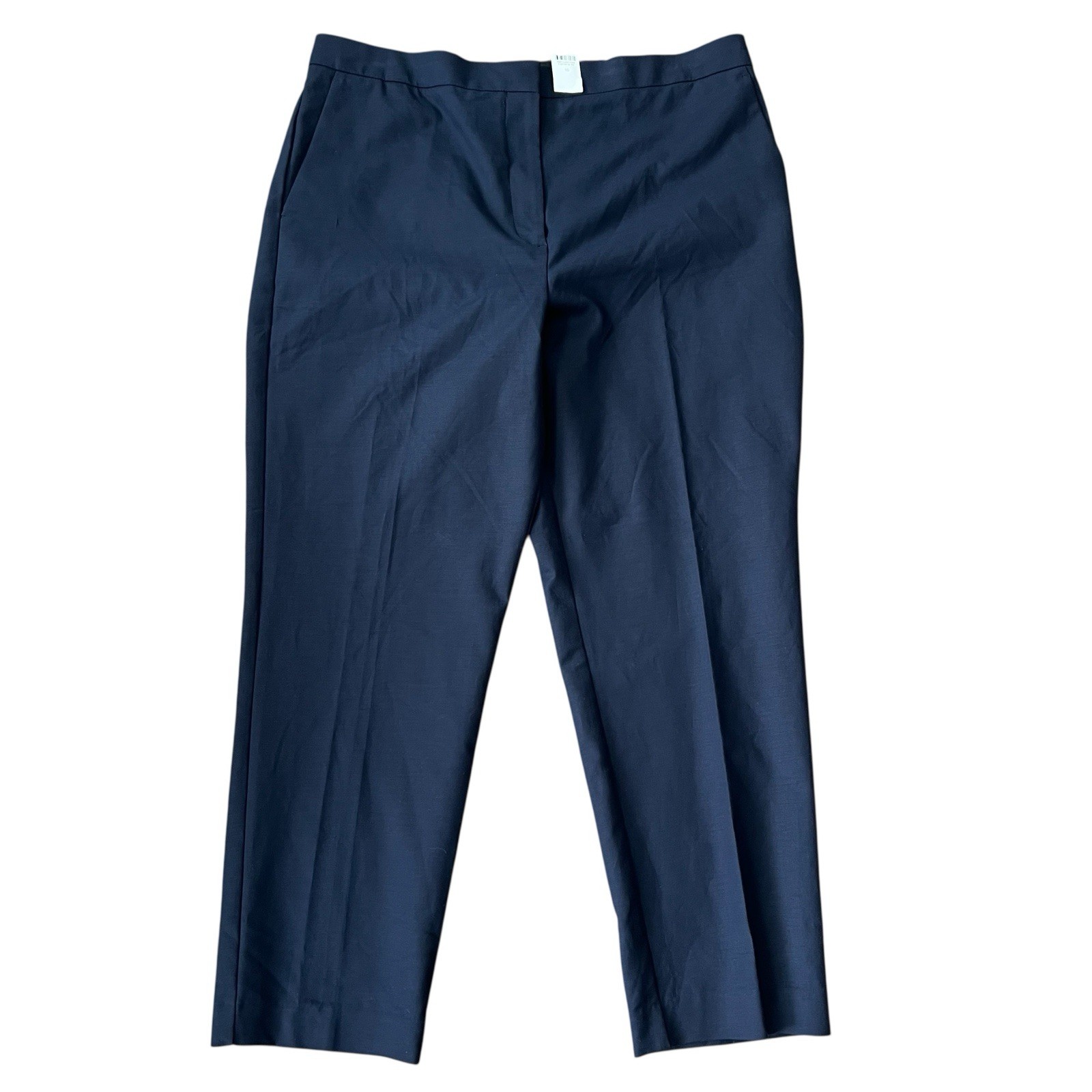 Ann Taylor The Ankle Pant Curvy Women's 16 Navy Blue Classic City Preppy READ