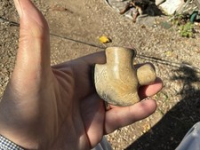 Rare antique Native American Cherokee Indian Pottery Personal Pipe No Reserve