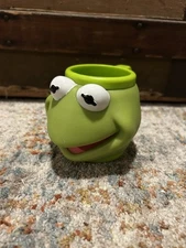 Vintage Sesame Street Muppet Babies Kermit The Frog 3-D Kids Mug Cup Applause