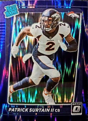 2021 Donruss Optic Rated Rookie Patrick Surtain II Purple Shock Prizm 244 RC Lot