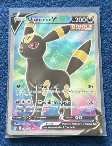 Umbreon V 188/203 2021 Pokemon Evolving Skies Ultra Rare Full Art Single Strike