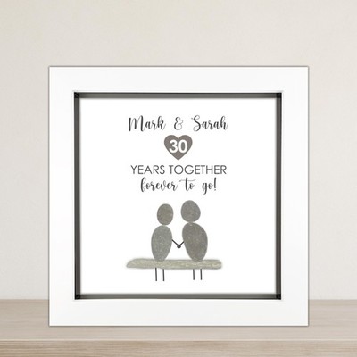 Personalisierte Hochzeitstag Kiesel Kunst Geschenk Andenken Treibholz für immer