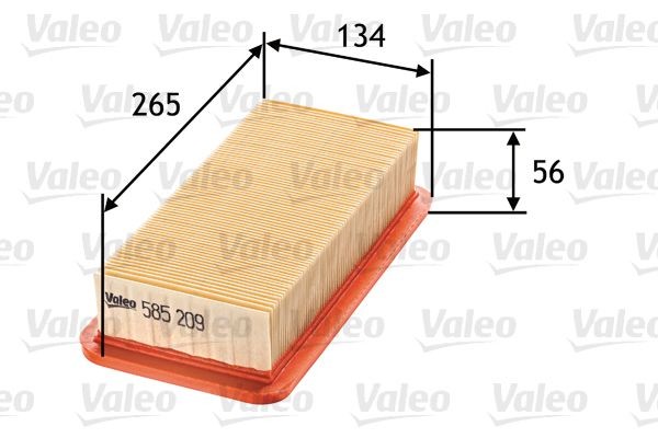 Luftfilter Valeo 585209 FÜR Hyundai KIA Ansaugluftfilter-image