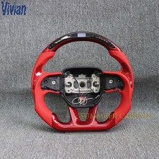 Carbon Fiber Led Steering Wheel Fit Dodge Charger Challenger Durango Srt 2015