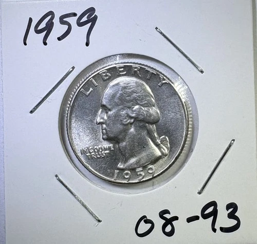 1959 25c SILVER Washington Quarter UNCIRCULATED (08-93)