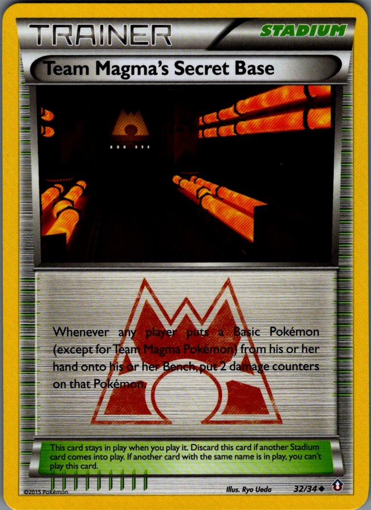 Team Magma's Secret Base Uncommon Double Crisis 32/34 NM