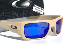 NEW Oakley DET CORD Desert Tan Galaxy POLARIZED Blue Mirror Sunglass 9253