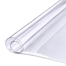Clear Table Cover Protector, 18 X 36 In. Rectangle Table Cover, 1.5 Mm Thick PVC