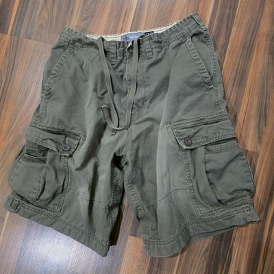 Y2K Foot Locker Cargo Shorts Mens Size 30 (Fits 30x10.5) Green Cotton Pockets