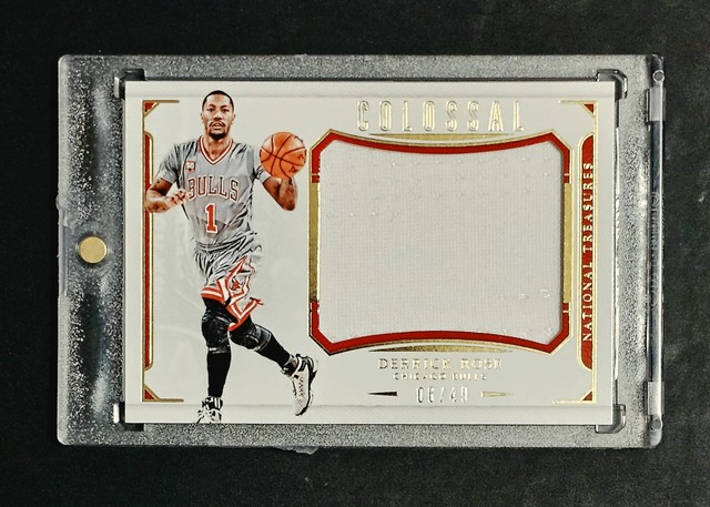 2015 Panini National Treasures Derrick Rose Colossal Jumbo Jersey Bulls