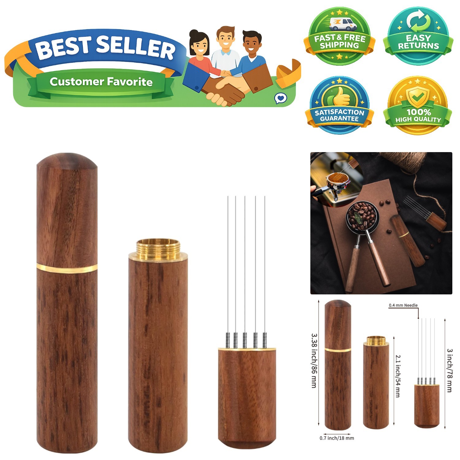 O Stirrer With Stainless Steel Needles - Perfect Barista Gif