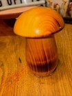 Vintage Russian Wooden Carved Mushroom  Floral USSR Secret Compartment 4 1/2” — photo 2