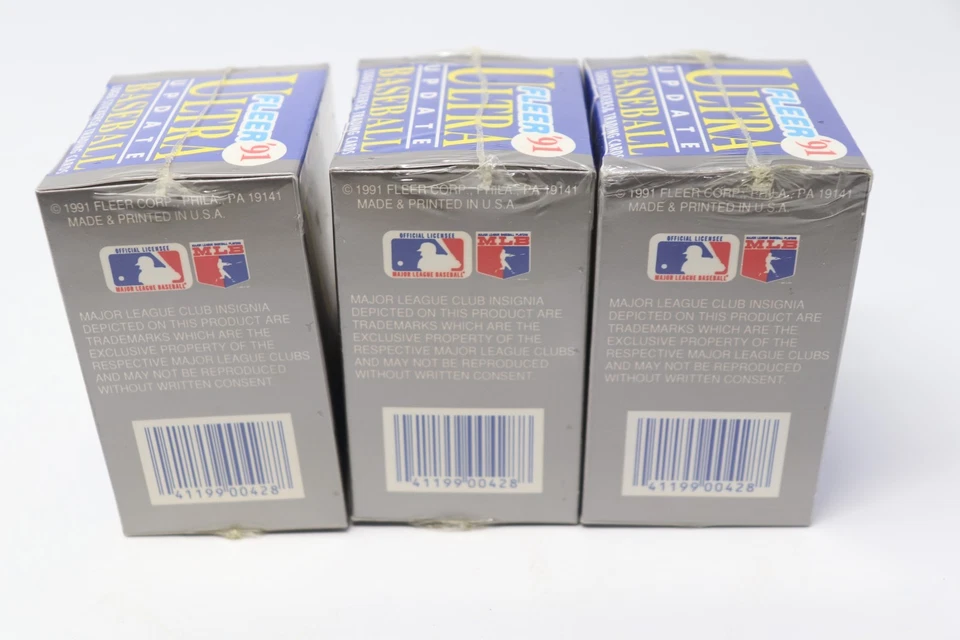 Lot of 3 1991 Fleer Ultra Update MLB Baseball Factory Sealed Set Jeff Bagwell RC - Image 3 of 4