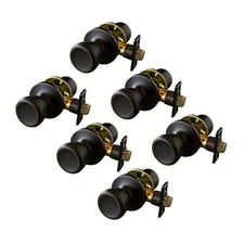  190744 6-Pack Terrace 6-Way Latch Passage Door Knob, Oil Rubbed Bronze, 6 Pack