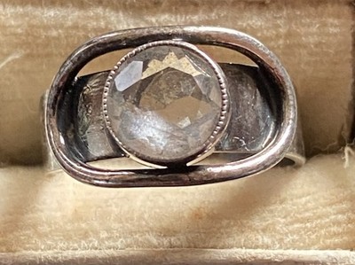 E Granit 925er  Silber Ring Finnland Design mit Schmuckstein Gr.:57