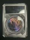 1924 Peace Dollar Gem BU + Vibrant Lustrous Rainbow Toned