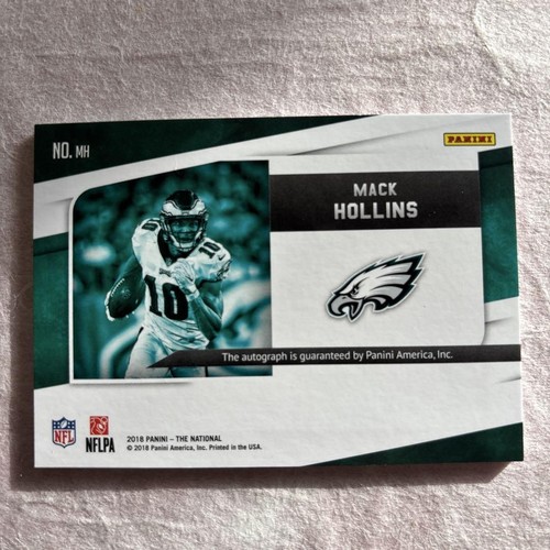 2018 Panini The National Mack Hollins Philadelphia Eagles Patch Auto #MH - Picture 9 of 24