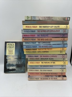 (18) Aubrey & Maturin Novels by Patrick O'Brian Softcover Lot of 18